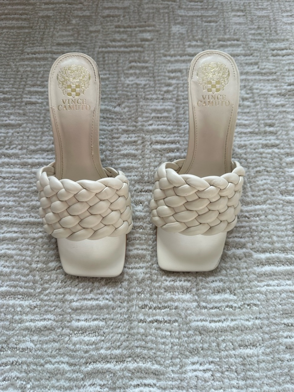 Vince Camuto Braided Creamy white Brinela Slide Mules